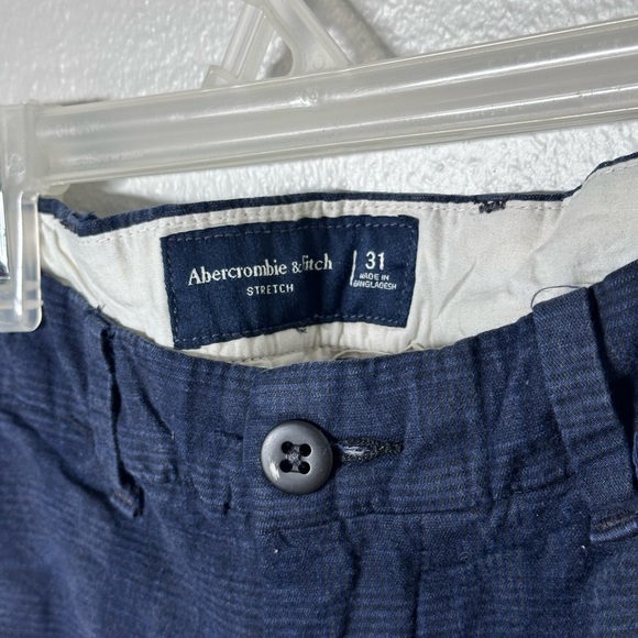 Abercrombie & Fitch Men Stretch Navy‎ Blue Casual Chino Shorts size 31 - Picture 3 of 5